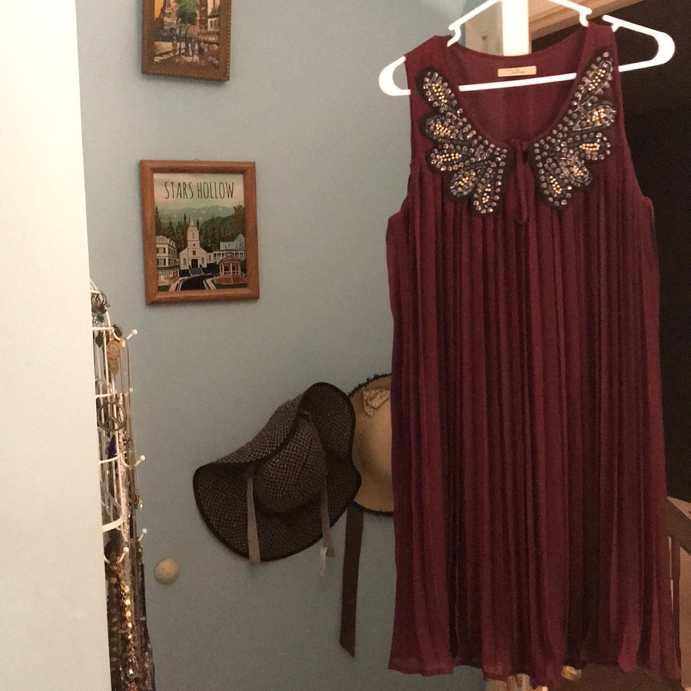 Beautiful maroon evening dress